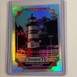 Topps Disneyland 70 Storybook Land Lighthouse Trading Card - Red/White